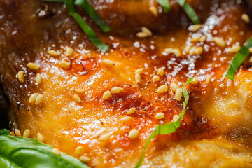 Japanese style, teriyaki chicken thigh