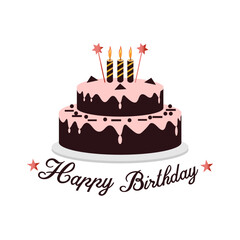 Chocolate Birthday Cake Vector Designs