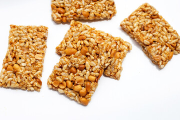 Krayasart, Thai crispy rice, peanut and sesame cereal bar