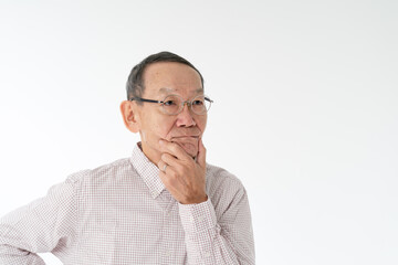 Obraz premium 考える・シニア男性