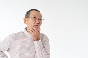 Fototapeta premium 考える・シニア男性
