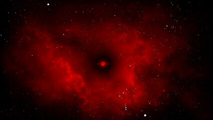 Black hole background with stars
