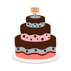 Cake to Celebrate Birthday Designs Vectors