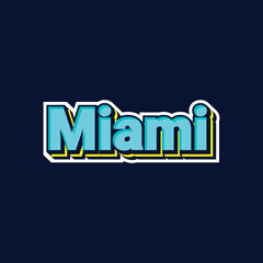Miami typography vector art and graphics