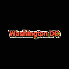 Washington DC typography vector graphics