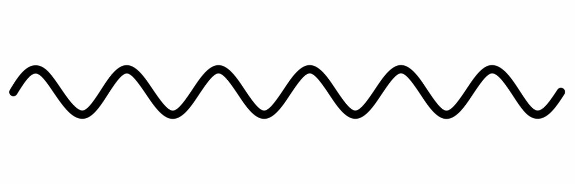 wavy line isolated on white background