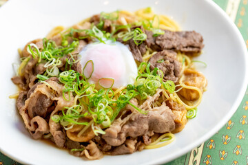 すき焼き風パスタ