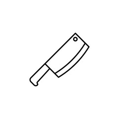 Cleaver Knife line art butcher icon design template vector illustration