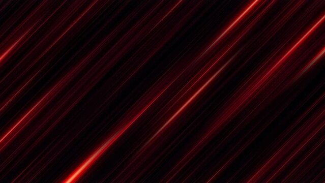 Loop diagonal red gradient line geometric shapes metro light streaks motion background. 4K 3D Seamless loop. Abstract technology dark background
