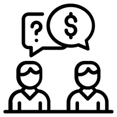 Trendy line icon of an investor 