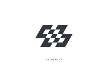 Abstract Racing Automotive Auto Sport Technology Vector Logo Concept