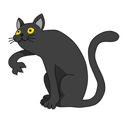 Black cat cartoon