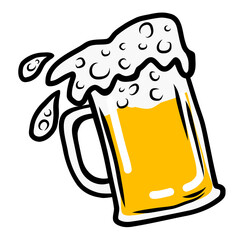 glass of beer mug cartoon - 524965659