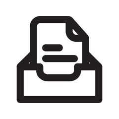File Storage Icon with Outline Style
