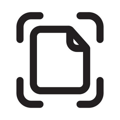 Focus Files Icon with Outline Style