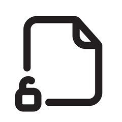 Unlock Files icon with Outline Style