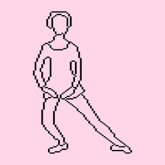 Pixeled human element
