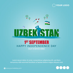 Vector illustration for Uzbekistan Independence Day banner