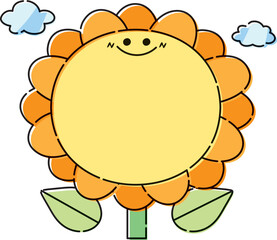 ひまわりのキャラクターのフレーム