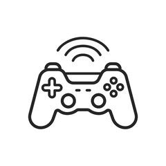 Wireless game controller icon. Simple gamepad, joystick for gaming symbol.