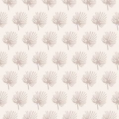 Japanese Grass Flower Motif Vector Seamless Pattern