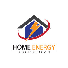 Home Power Energy Logo Vector Icon Symbol Design Illustration