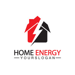 Home Power Energy Logo Vector Icon Symbol Design Illustration