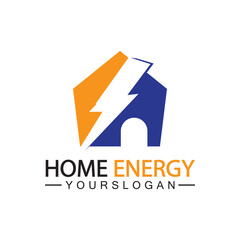 Home Power Energy Logo Vector Icon Symbol Design Illustration