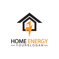 Home Power Energy Logo Vector Icon Symbol Design Illustration