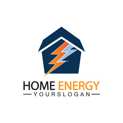 Home Power Energy Logo Vector Icon Symbol Design Illustration