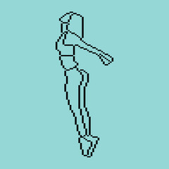 Pixeled human element