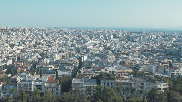 Spectacular view overlooking the city of Athens