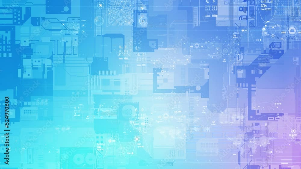 Poster electronics technology concept. digital transformation.