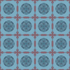 Wallpaper in the style of Baroque. Abstract ethnic pattern. Design for decorating, background, wallpaper, illustration, fabric, clothing, batik, carpet, embroidery.