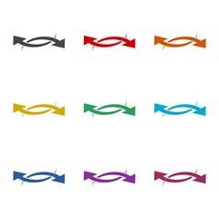 Exchange icon. Set icons colorful