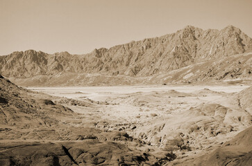 Desert of Sinai Peninsula, Egypt. Near Sharm El Sheikh