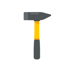 Hand tools vector. Hammer made of hardened steel for hammering nails.