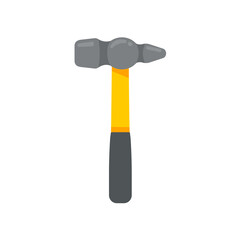 Hand tools vector. Hammer made of hardened steel for hammering nails.