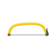 Hand tools vector. Saw with a zigzag blade for cutting wood.