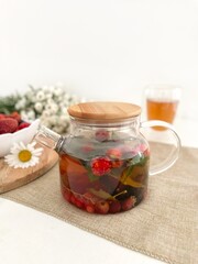 teapot, delicious berry tea