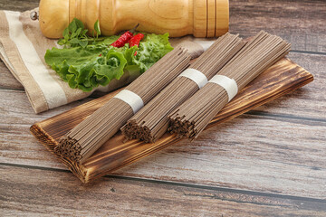 Raw soba noodles - Asian cuisine
