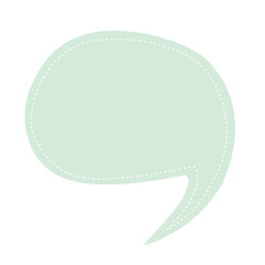 Green pastel tints. Speech bubble watercolor.