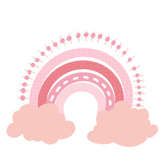 Rainbow pink tone PNG.