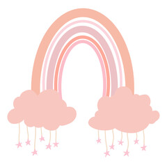 Rainbow pink tone PNG.