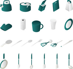 Isometric Kitchen Items