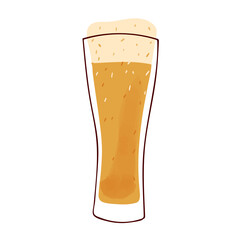 Mug of beer illustration isolated on white background