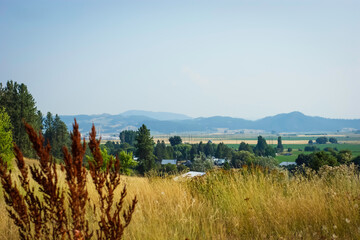 Chewelah Washington with Colville National Forest in distance