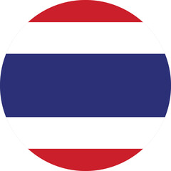 Circle flag vector of Thailand