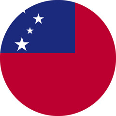 Circle flag vector of Samoa