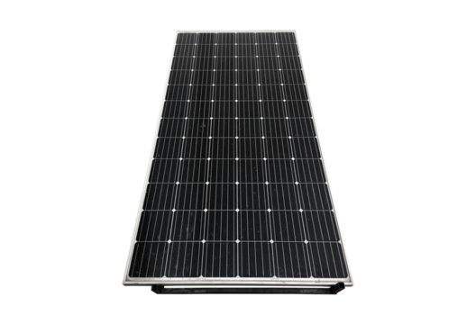 Isolated solar cell panel which has dust, sand and stain on the surface.